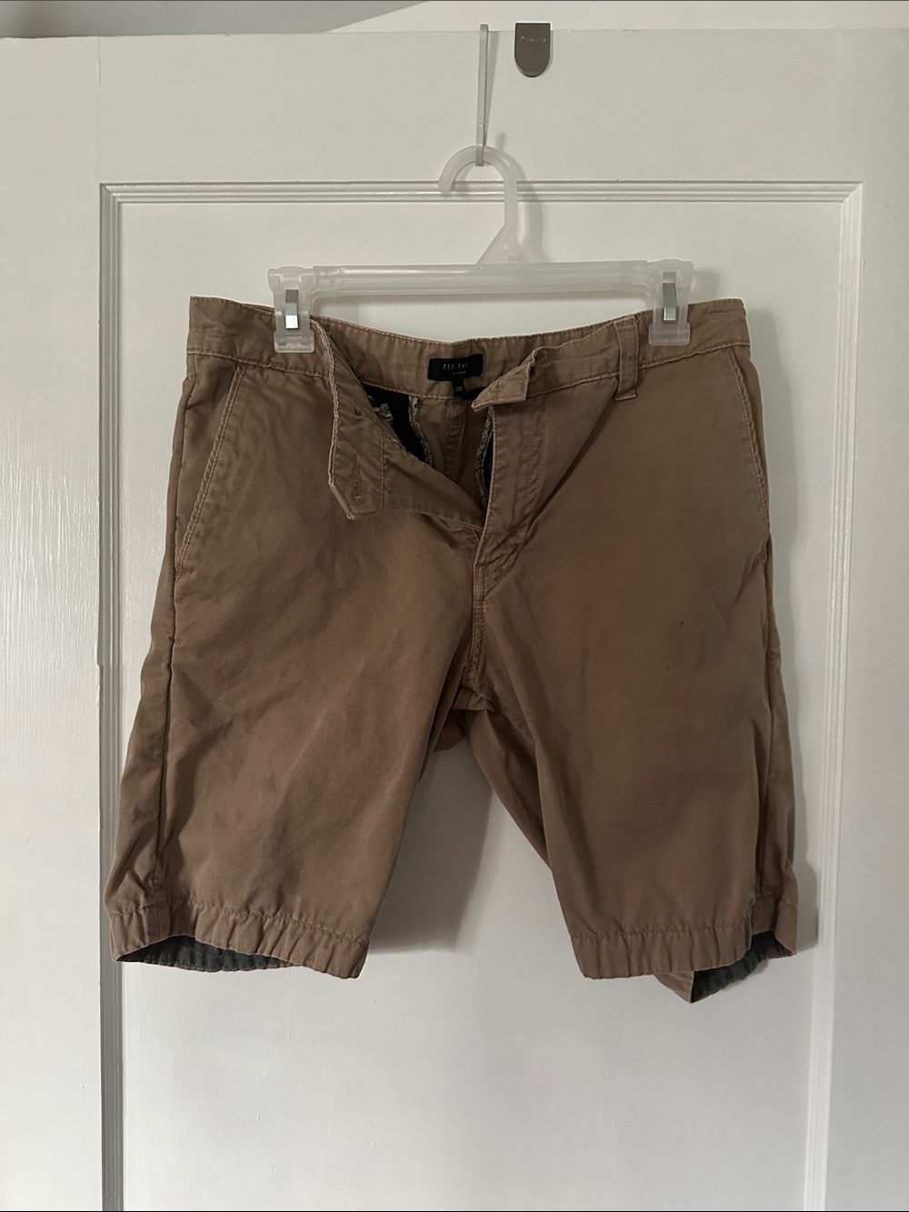 Ted Baker London Brown Flat Front Chino Shorts